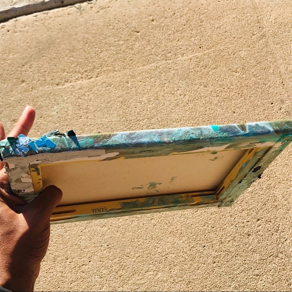 blue and pink abstract mixed artwork - Picture 6 of 13